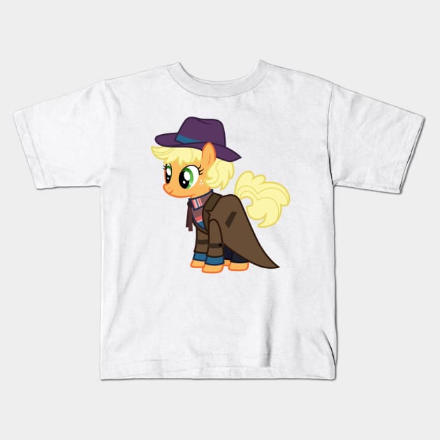 Applejack Dreams of Robot Ponies Kids T-Shirt by CloudyGlow